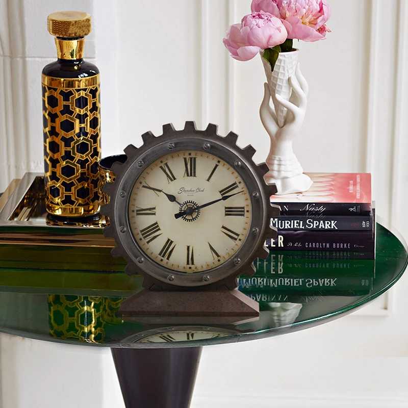 Классические часы в стиле ретро винтажные бесшумные настольные декоративные