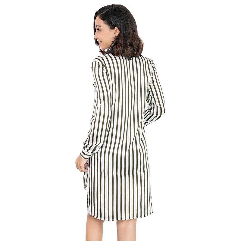 JYSS autumn green striped blouse women turn down collar lady blouses split irregular office lady womens tops and blouses 81768 JYSS autumn green striped blouse women turn down collar lady blouses split irregular office lady womens tops and blouses 81768