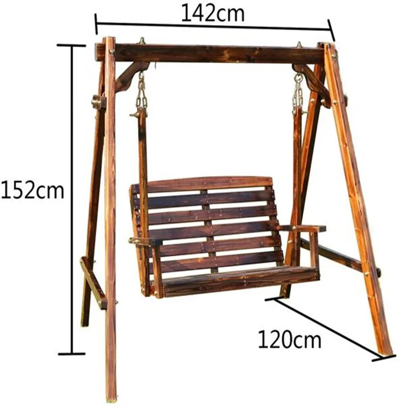 Деревянный висячий садовый стул балкон внутренний двор кресло-качалка открытый качели пляжное кресло