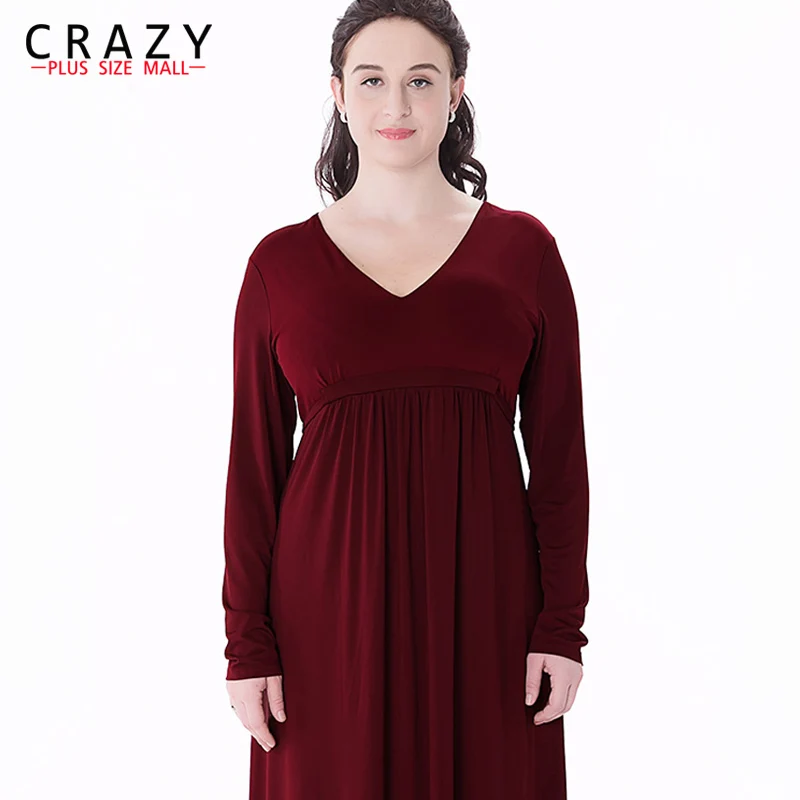 2019 XL 6XL Plus size Spring Summer Casual Dress For Fat MM Sexy V neck