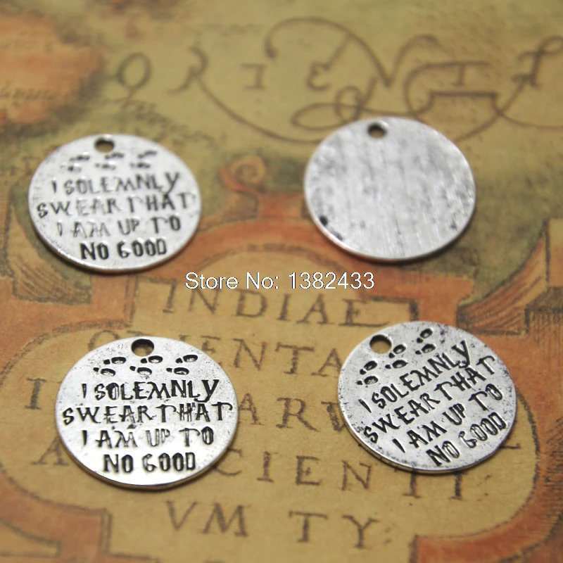 

15pcs I Solemnly Swear That I Am Up To No Good Charms silver HP charm pendant 20mm
