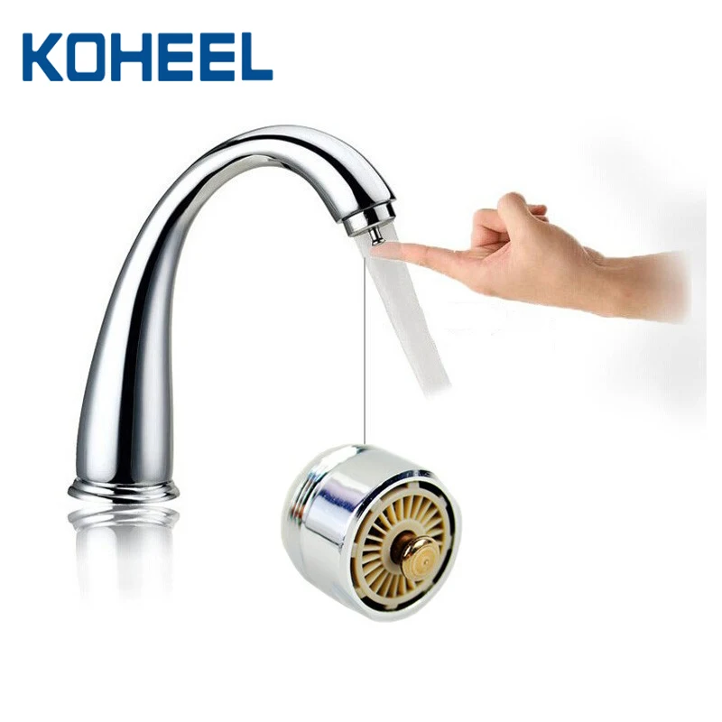 

Brass Touch Control Faucet Aerator Water Valve Water Saving One Touch Tap Aerator Durable