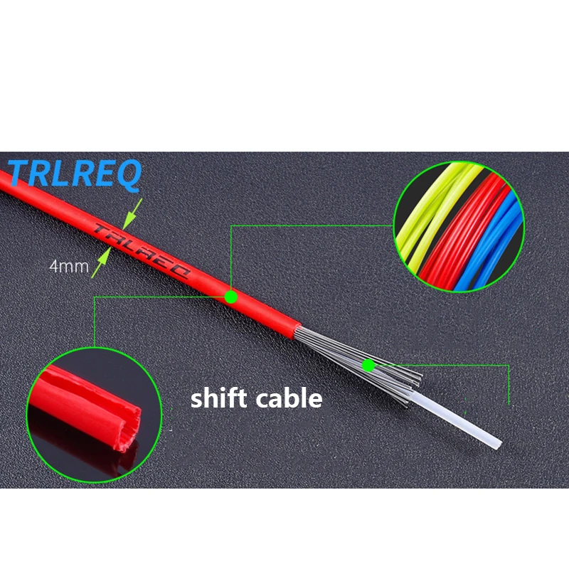 3 м кабель переключения передач для велосипеда 4 мм 5 мм для горного велосипеда для шоссейного велосипеда линия переключения передач/тормозной кабель для переключения труб провод линии красочные детали для велосипеда