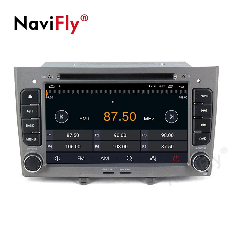 Best Navifly! 2G+32G Android 9.1 2din Car dvd radio audio GPS Navigation for PEUGEOT 308 2007-2013,408 2011-2014 car Stereo Head Unit 3