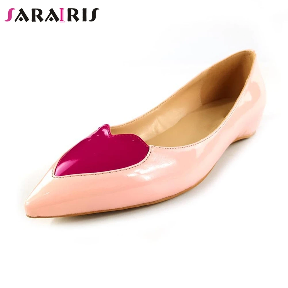 

SARAIRIS Big Size 35-45 New Popular Loafers Heart Shape Slip On Pointed Toe Shoes Woman Casual Retro Ol Spring Autumn Flats