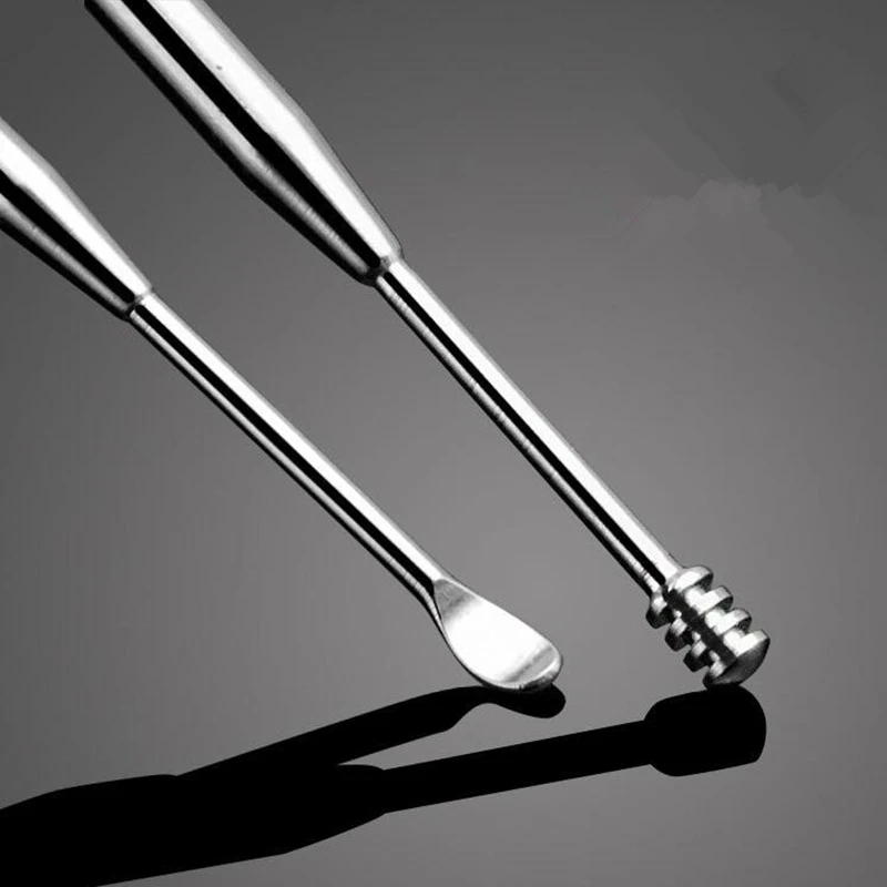 Stainless Steel Earpick Ear Pick Cleaning Earwax Remover Curette Picker