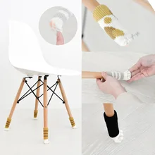 

ztgs Wool Socks Anti-slip Table Legs Furniture Feet Sleeve Cover Cat Scratching 4pcs Chair Leg Socks Cloth Floor Protection