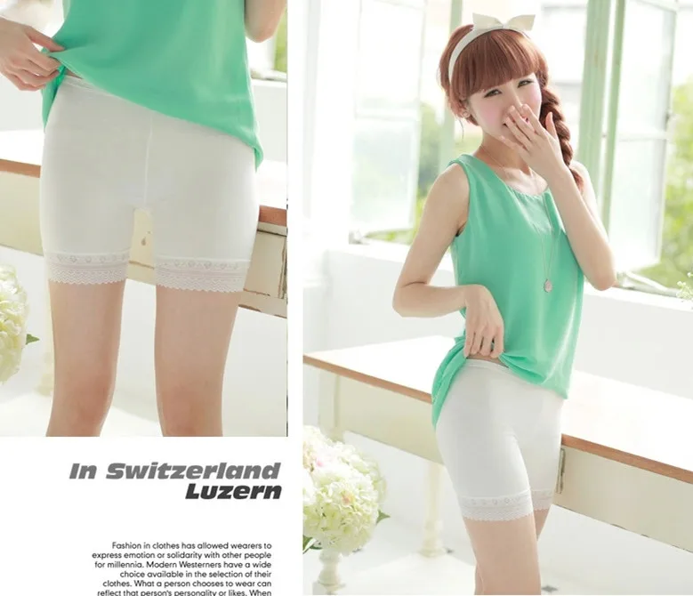 Women Underwear Safety Pants Modal Seamless Sexy Lace Panties Comfy