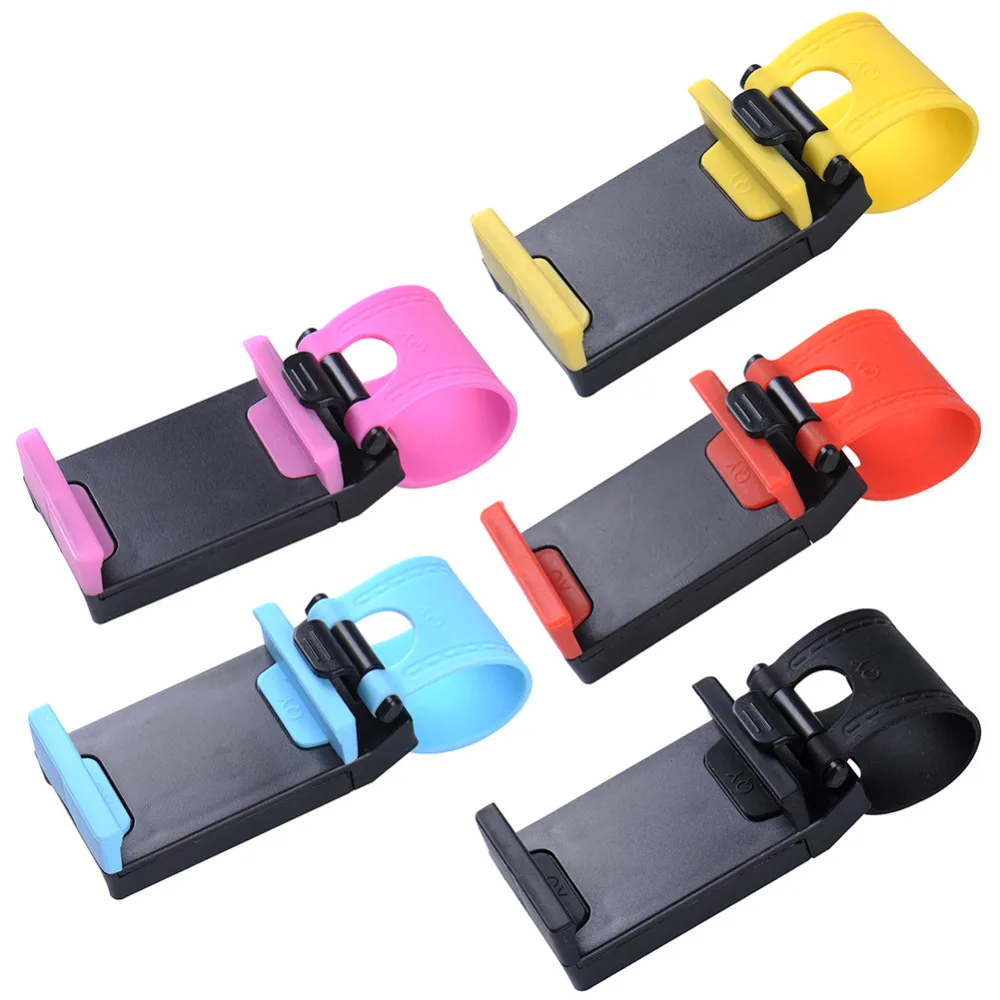 

Universal Car Phone Holder Steering Wheel Holder Bike Clip Mount Mobile Phone Stand for iPhone 5s 6s plus Samsung Xiaomi GPS