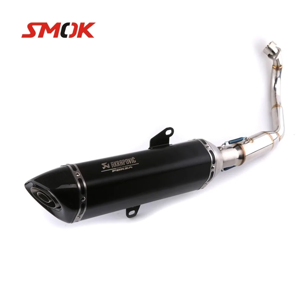 SMOK мотоцикл из нержавеющей стали углеродное волокно Глушитель выхлопная труба