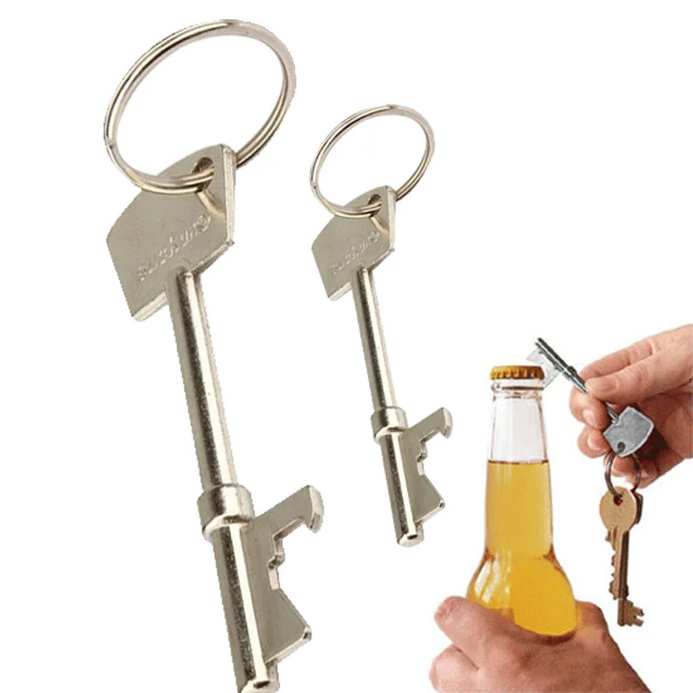 New Key Shape Small Bottle Openers Kitchen Gadgets With Key Ring Metal