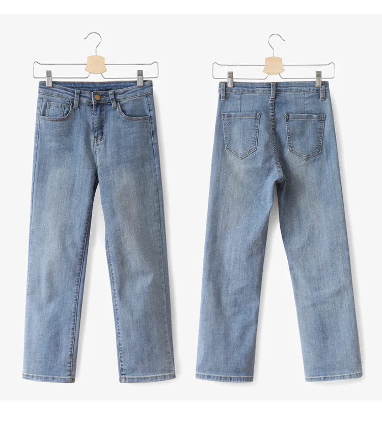 2018 летние джинсы женские винтажные джинсы модные свободные с завышенной талией джинсовые брюки Femme синие длинные прямые джинсы для девочек