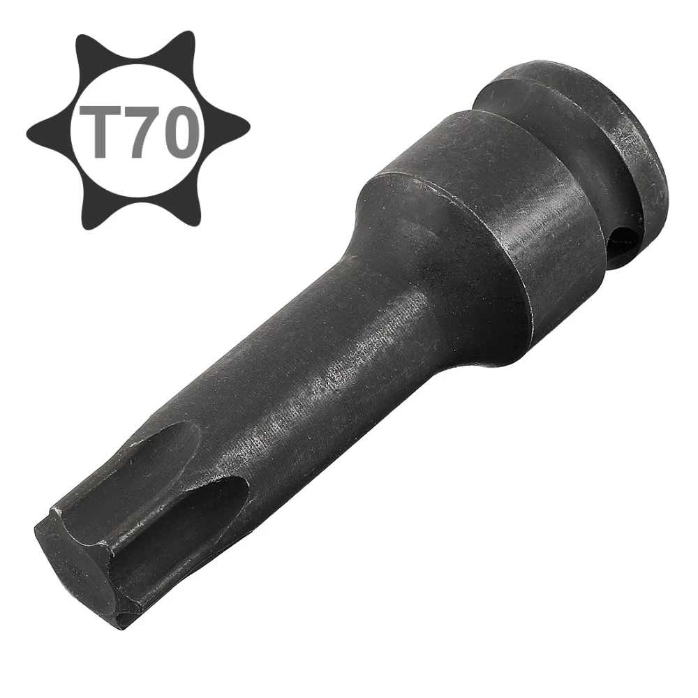 

UXCELL Newest 1 Pcs , Cr-Mo Steel 1/2-Inch Drive T70 Torx Bit Impact Socket