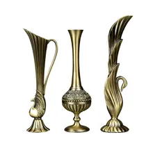 Европейский ретро павлин ваза металлический сплав золото/бронза Маленькая ваза современный стол жардини творческий дом декоративная Цветочная бутылка/кувшин