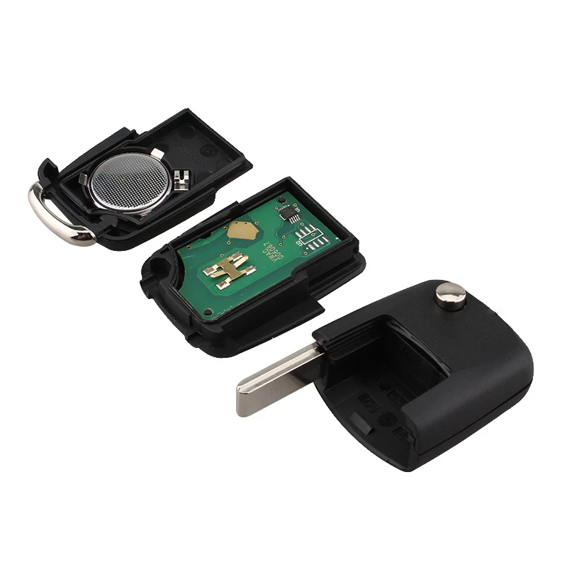 Автомобильный ключ для VW 1J0959753AG с откидной крышкой 434 МГц чип VOLKSWAGEN SEAT SKODA 2 кнопки