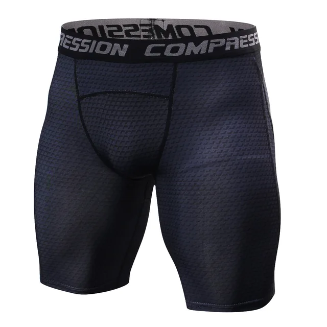 Knee Length Compression Shorts Men Snake Printed Fitness Crossfit