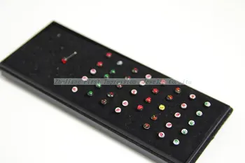 

Nose Piercing Nose Ring Free shipping 120pcs/lot Oil Design Nose Stud Bone