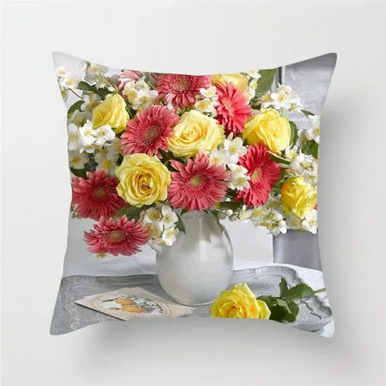 Fuwatacchi чехол для подушки с цветком, разноцветные розовые подушки с подсолнухом, чехол для автомобиля, дома, гостиной, декоративная наволочка, новинка - Цвет: PC05116