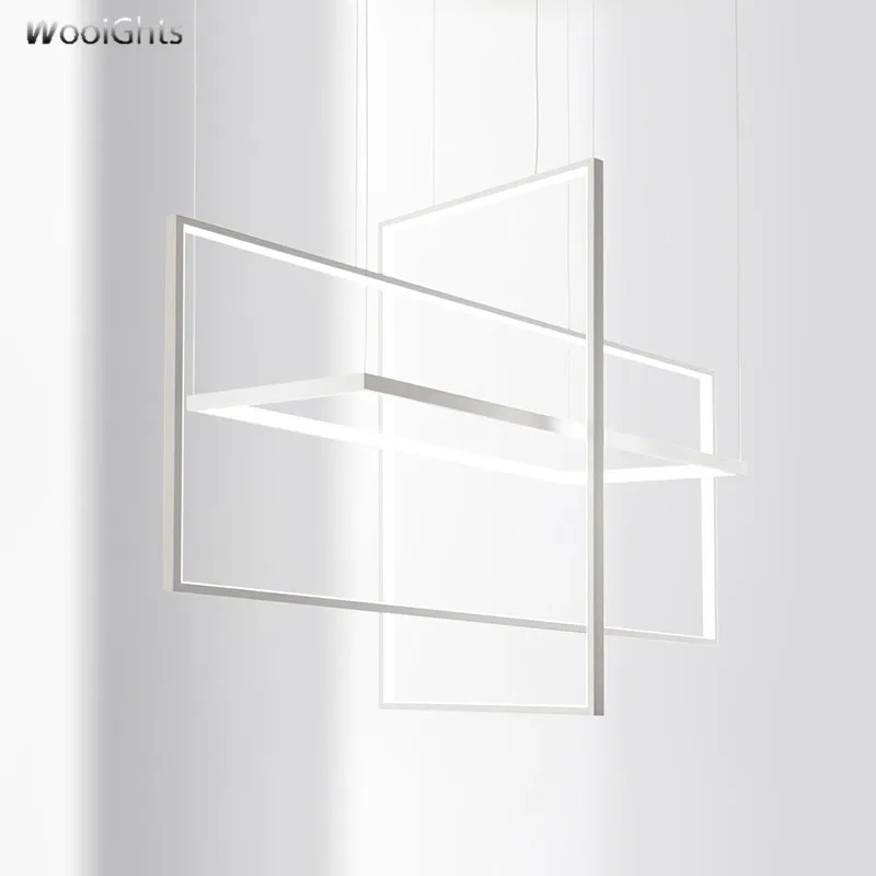 Wooights круглые кольца в кофе современная светодиодная Люстра для столовой