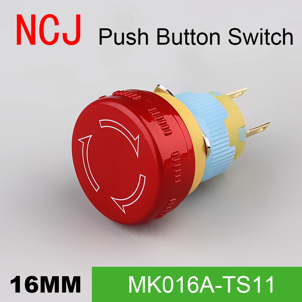 

NCJ 16mm STOP Pattern Waterproof Stainless Steel Emergency STOP Push Button Switch Elevator emergency button Failure stopped