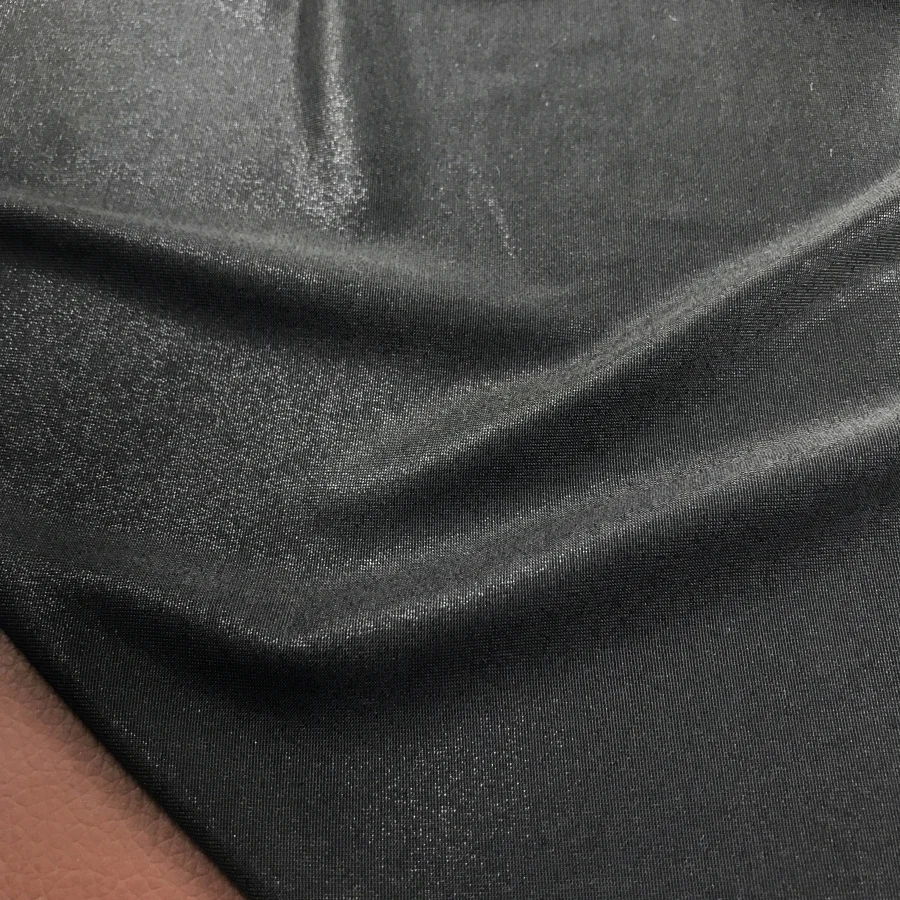 

1 meters 150cm 59" width black stretch elastic shiny coated gold soft fabric evening dress skirt cloth MM442