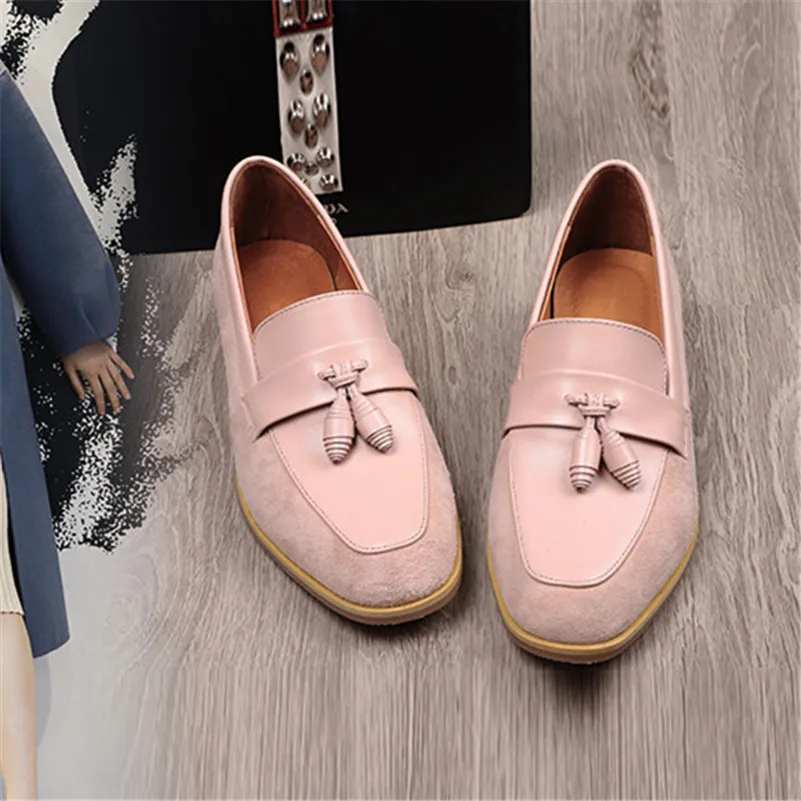 FEDONAS Sweet Elegant Party Casual Women Pumps Summer Slip-on Square Heels Single Shoes Genuine Leather Top Quality Shoes Woman