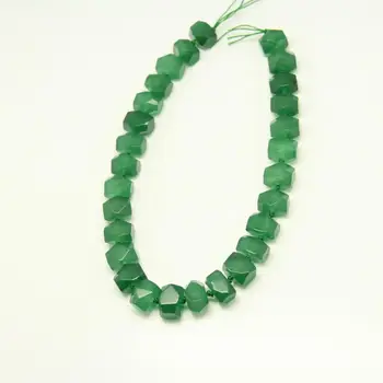 

15.5inches/str 28pcs Cut Nuggets Light Green Malaysian Stone Pendants Faceted Loose Bead Spacer Necklace Findings Jewelry Crafts