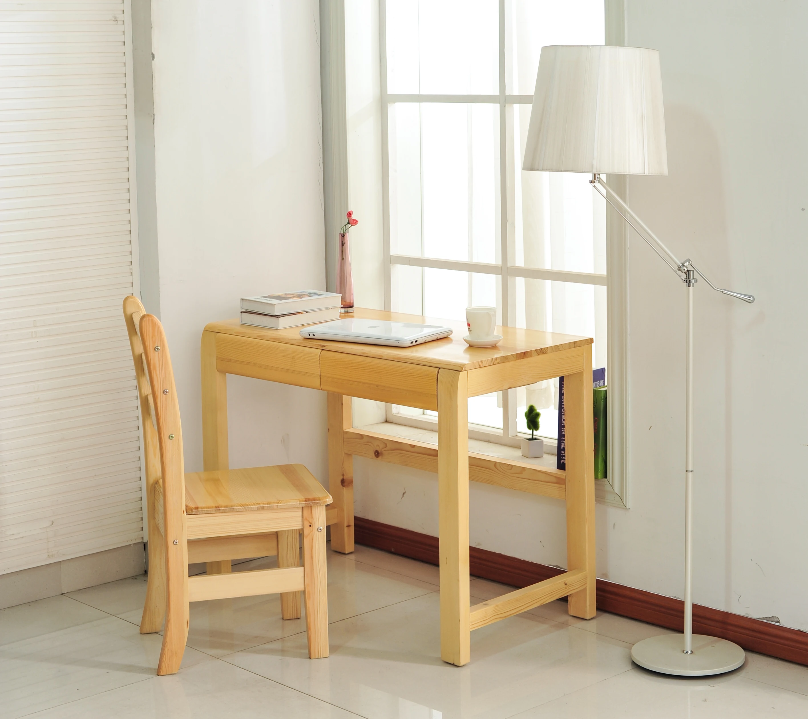 Cheap Pure Solid Wood Desk Simple Desktop Computer Study Table Can