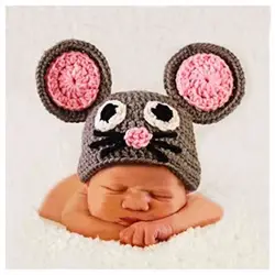 Мода для новорожденных ручной работы детская шапка Подставки для фотографий крючком Кепки для девочек и мальчиков костюм милый комбинезон