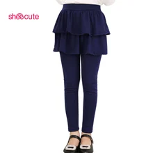 Retail Spring Autumn girls leggings Girls Skirt-pants Cake skirt girl baby pants kids leggings Skirt-pants Cake skirt Q2306 2pcs lot spring autumn baby little girls knitted ruffle skirt suits children kids girl jersey skirt sweater bow tie frillies