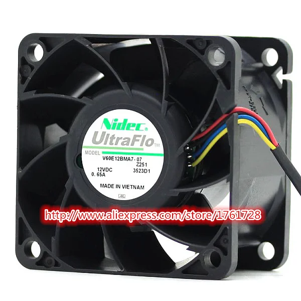 Original 2415KL-04W-B89 6cm 6038 60x60x38mm 12V 1.65A 3 line server chassis cooling fan