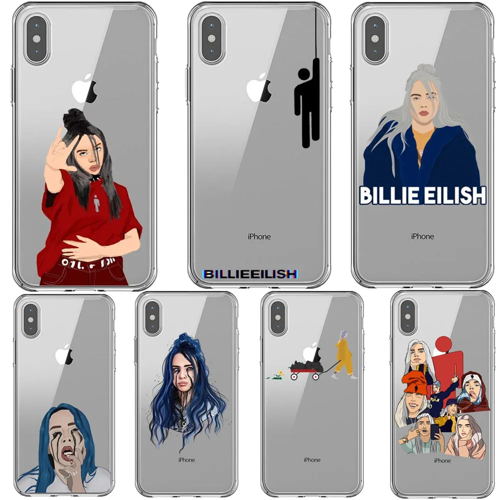 Billie eilish rainbow blohsh Ocean Eyes Soft TPU Silicone Back Cover Phone Case For iPhone X 5 5S SE 6 6SPlus 7 8 Plus XS MAX XR | Мобильные