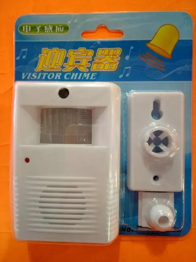 

Wireless Welcome Chime Visitor Chime Alarm Entry Door Bell Motion Sensor Music Voice Doorbell White Wholesale Free Shipping