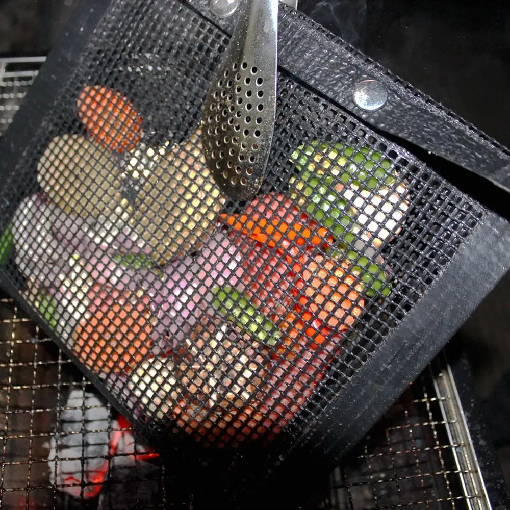 

2019 Reusable Non-Stick BBQ Mesh Grilling Bag Baking Meshes Mat Pad Portable Outdoor Picnic Cooking Barbecue Grilling Tool Sets