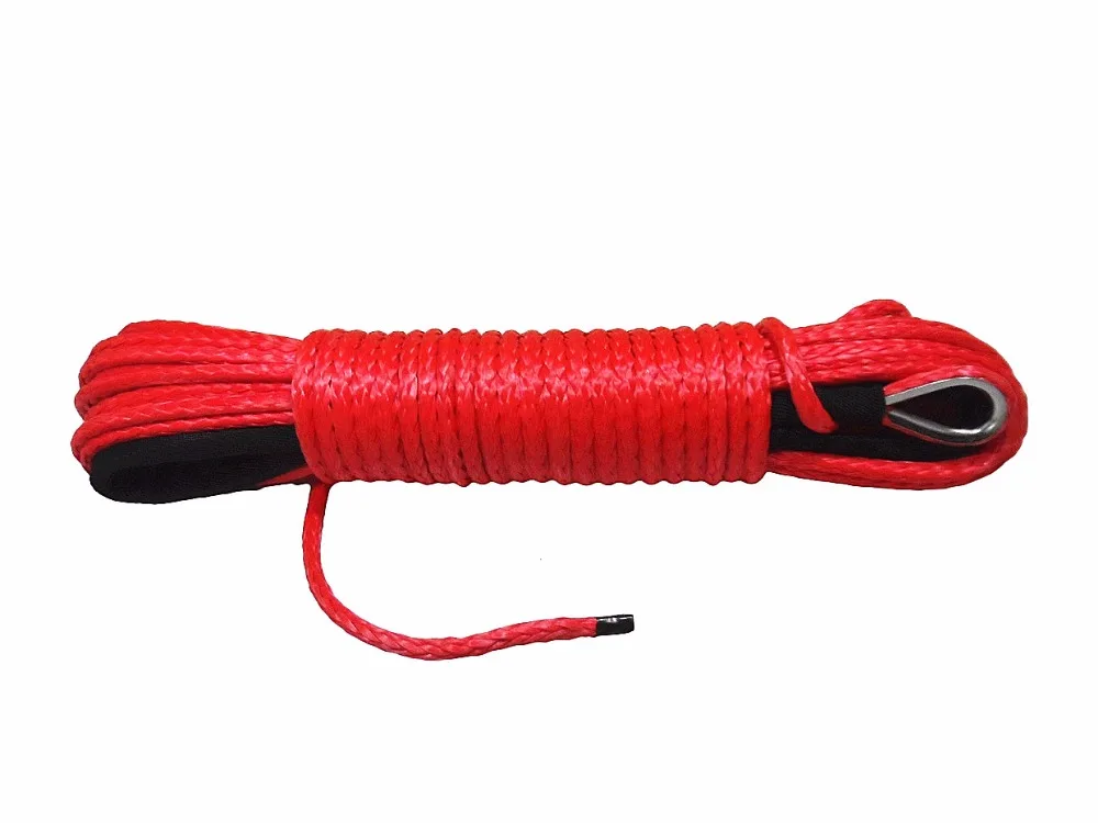 أحمر 5 ملليمتر * 15 متر atv الونش الخط ، synthetich حبل ، atv الونش الاكسسوارات ، off road حبل ، قارب ونش حبل