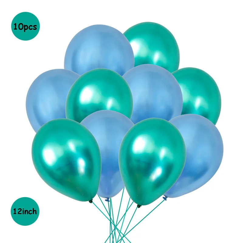 10 шт 12 дюймов конфетти металлик смешанные воздушные шары детский душ надувные шары для дня рождения свадьбы - Цвет: B07