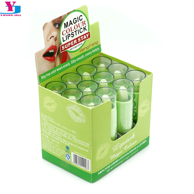 

12pcs Professional Lipstick Magic Colour Temperature Change Color Lip Balm Moisture Long Lasting Lip Balm Makeup Brand Wholesale