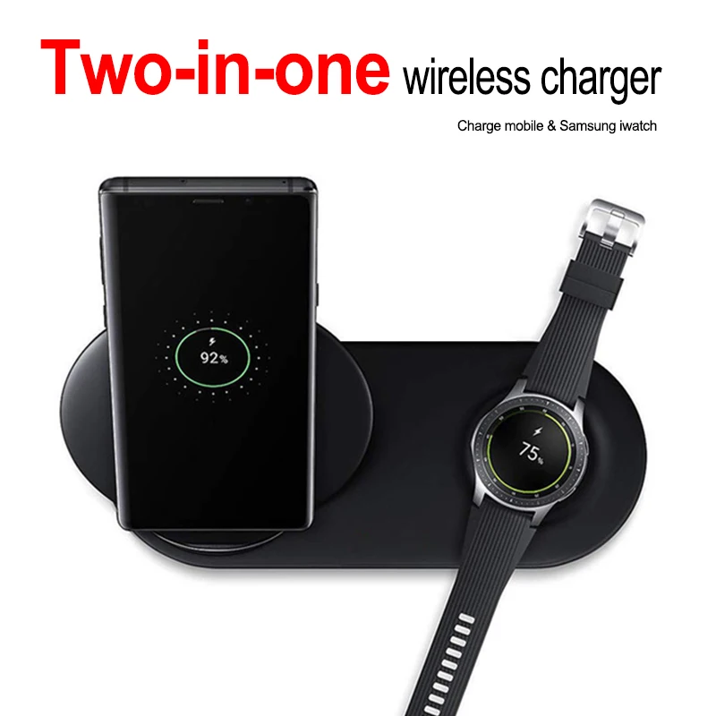 2 в 1 для часов samsung 3 4 Samsung Gear S2 S3 S4 Note 9 Watch Быстрое беспроводное зарядное устройство