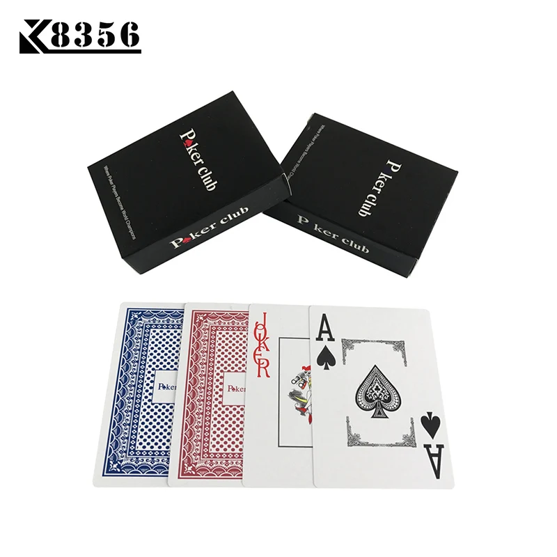 

K8356 Smooth Waterproof 2 Sets/Lot Baccarat Texas Hold'em Plastic Playing Cards PVC Poker Club Cards Board Games 2.48*3.46 inch