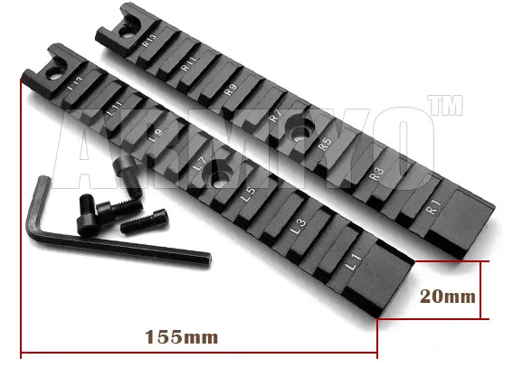 Armiyo Тактический G36 36C длинные Handguard сторона стойку 155 мм Длина 20 мм железнодорожных пистолет Сфера клип базы съемки аксессуары