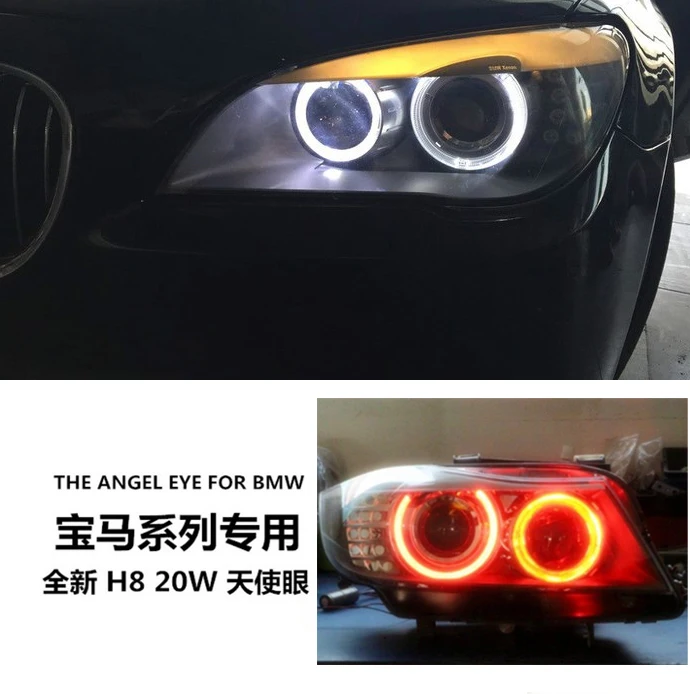 40 Вт белый/синий/красный H8 светодиодный кольцевой галогенный указатель Angel Eye