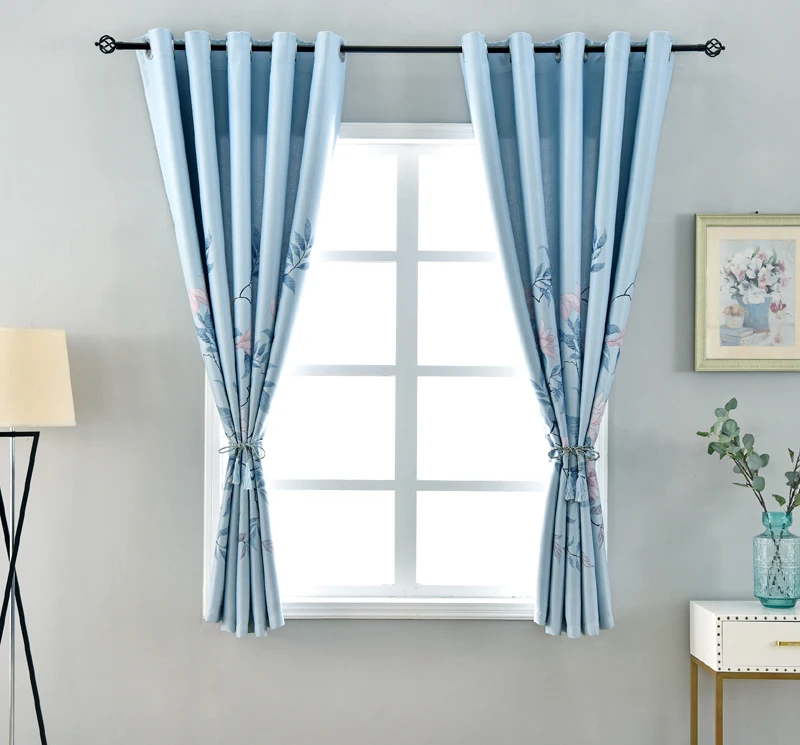 Grommet top curtains Door Kitchen Living Room Windows Drapes Rustic Shade Short Curtain Cortinas PC22X