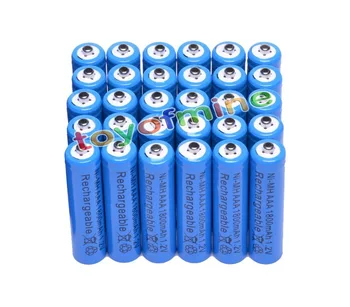 

30x AAA 1800mAh 3A 1.2 V Ni-MH Blue Rechargeable Battery Cell for MP3 RC Toys