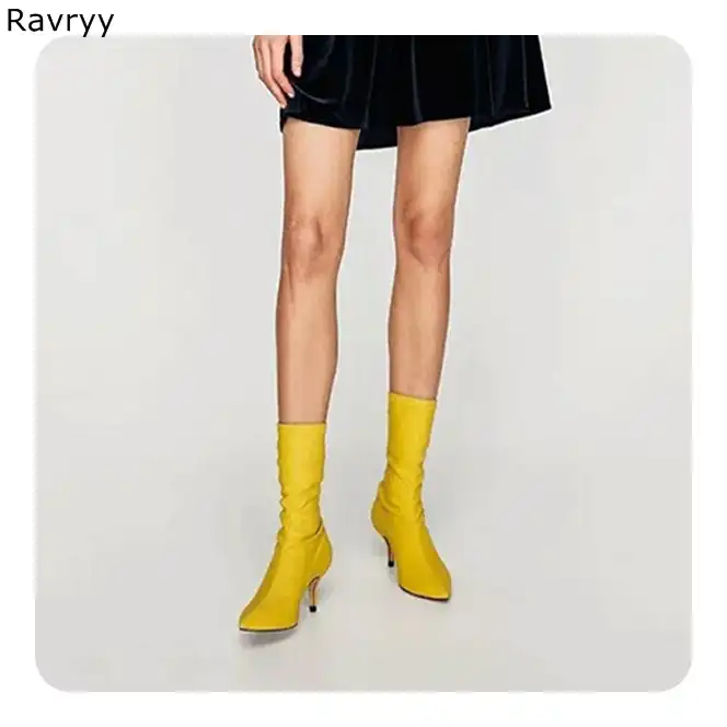 yellow short boots
