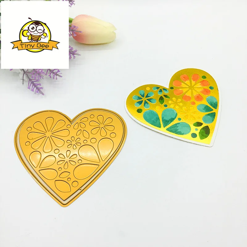 

Love Heart HOT FOIL PLATE Metal Cutting Dies Scrapbooking Album Embossing Stencil Die Cut Craft Dies Card Making Decoration