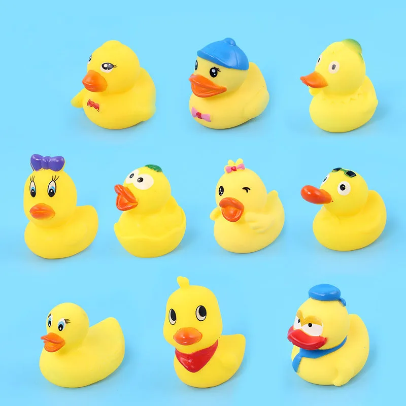 Игрушка поплавок для купания в воде детская игра маленькая Желтая резиновая утка