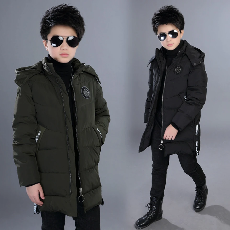 

Jacket for Girls Boys 2018 Fashion Winter Hooded Down Outerwear Boys Warm Thick Coat Kids Clothes Snow Wear Snowsuit Parka