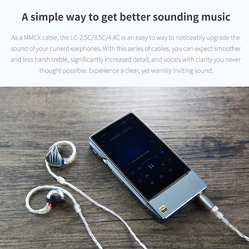 US $69.99 Fiio Lc25c Lc35c Lc44c Standard Mmcx 352544mm HandWoven Balanced Earphone Replacement Cable For ShureUe FiioJvc