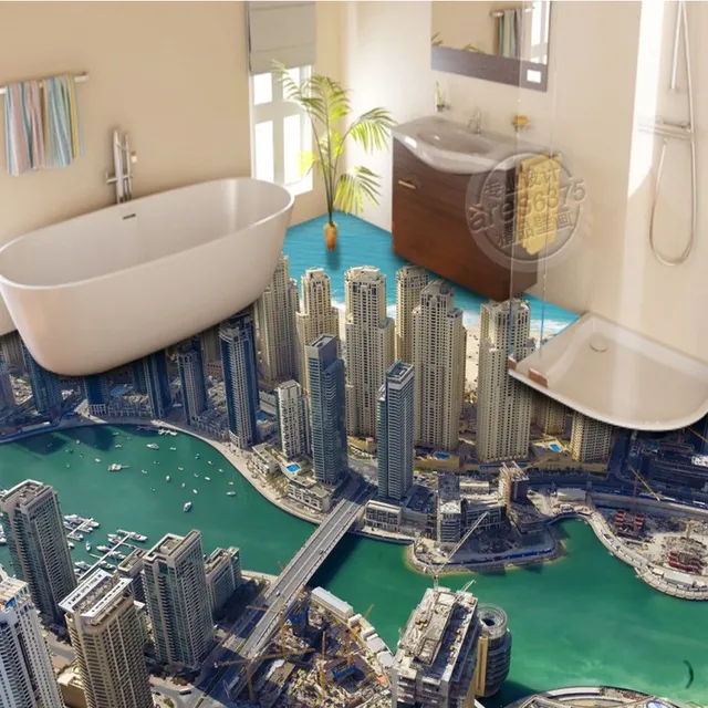 Free Shipping Custom City Ground Floor Painting Wall Murals Living Free Shipping Custom City Ground Floor Painting Wall Murals Living Room Tv Backdrop Bathroom Mural Wallpaper
