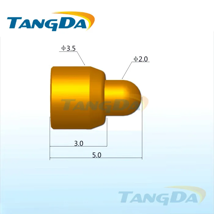

Tangda pogo pin connector DHL/EMS D3.5*5.0mm 2A Mobile phone battery connector Charging pin Spring thimble Current pin Contact